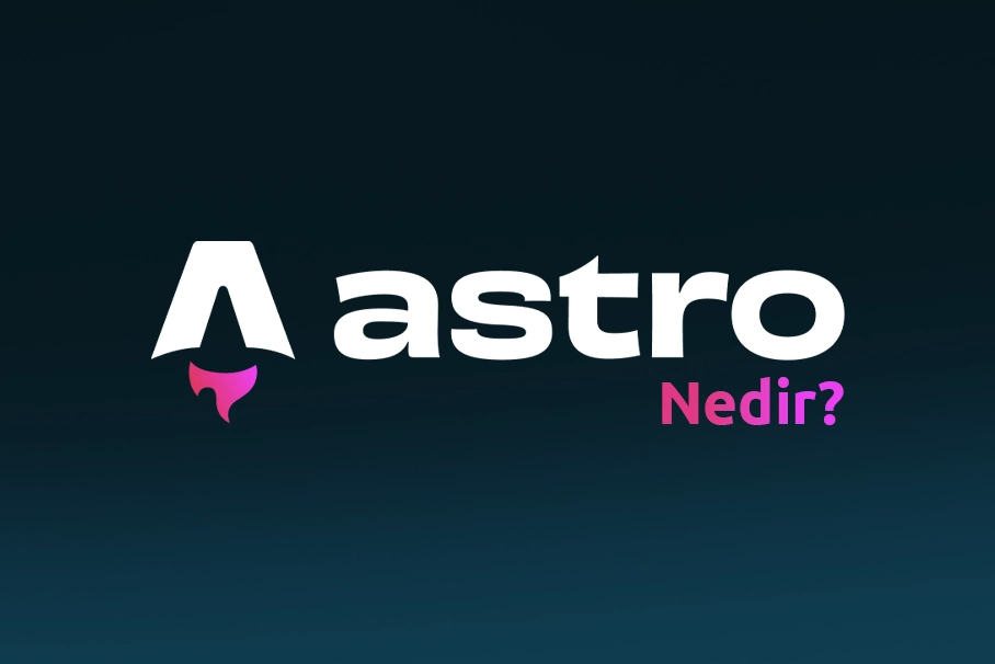 Astro logosu ve island architecture şeması gösteren görsel