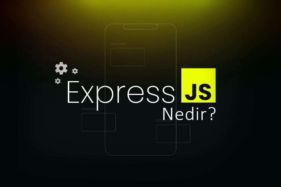 Express.js logosu ve basit bir API route örneği gösteren ekran görüntüsü
