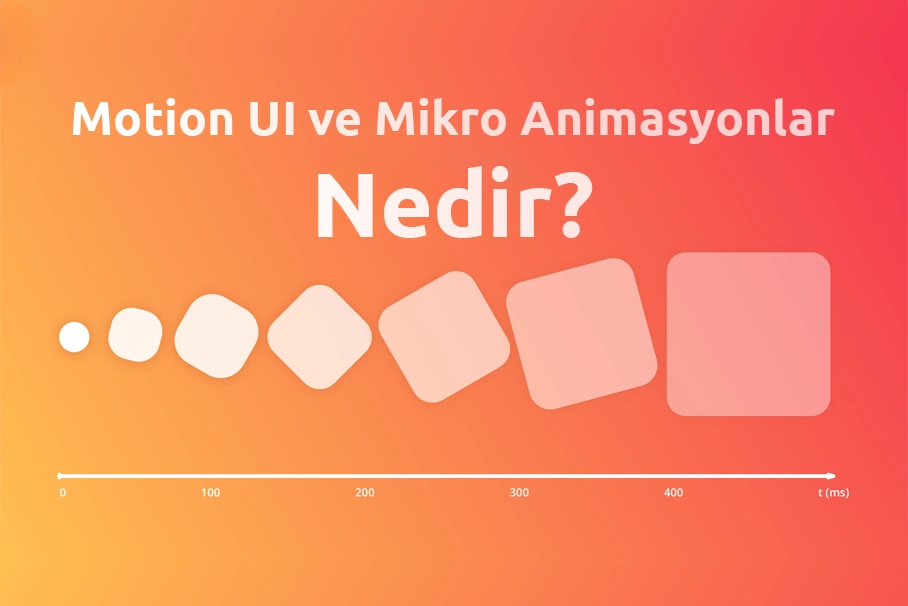 Web sayfasında yumuşak geçişli mikro animasyonlar ve hover efektleri gösteren dinamik görsel