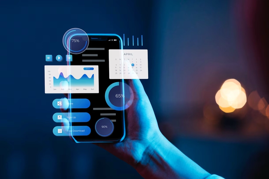 PWA Nedir başlığını temsil eden, mobil uygulama görünümünde bir Progressive Web App simgesi veya görseli