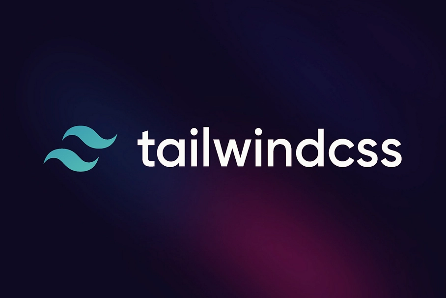 Tailwind CSS Nedir başlığını temsil eden, Tailwind logosu ve utility class yapısını gösteren kod örneği görseli
