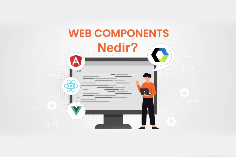 Web Components yapısını ve Shadow DOM kapsüllemesini gösteren şema