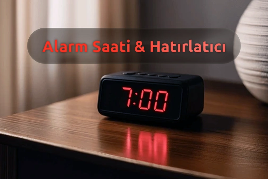 Online Alarm Saati & Hatırlatıcı Arayüzü